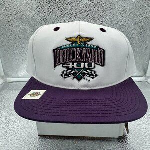 Brickyard 400 Aug 1998 Indianapolis Speedway NASCAR Snapback White Cap Hat *NEW*